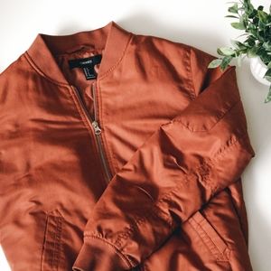 Forever 21 Clay-Colored Bomber Jacket / Small